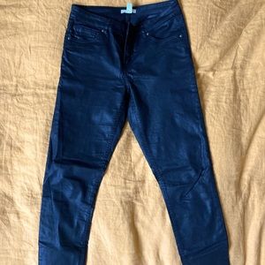 Black Faux Leather H&M Pants